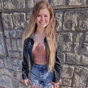 Tan Sequin Corset Top